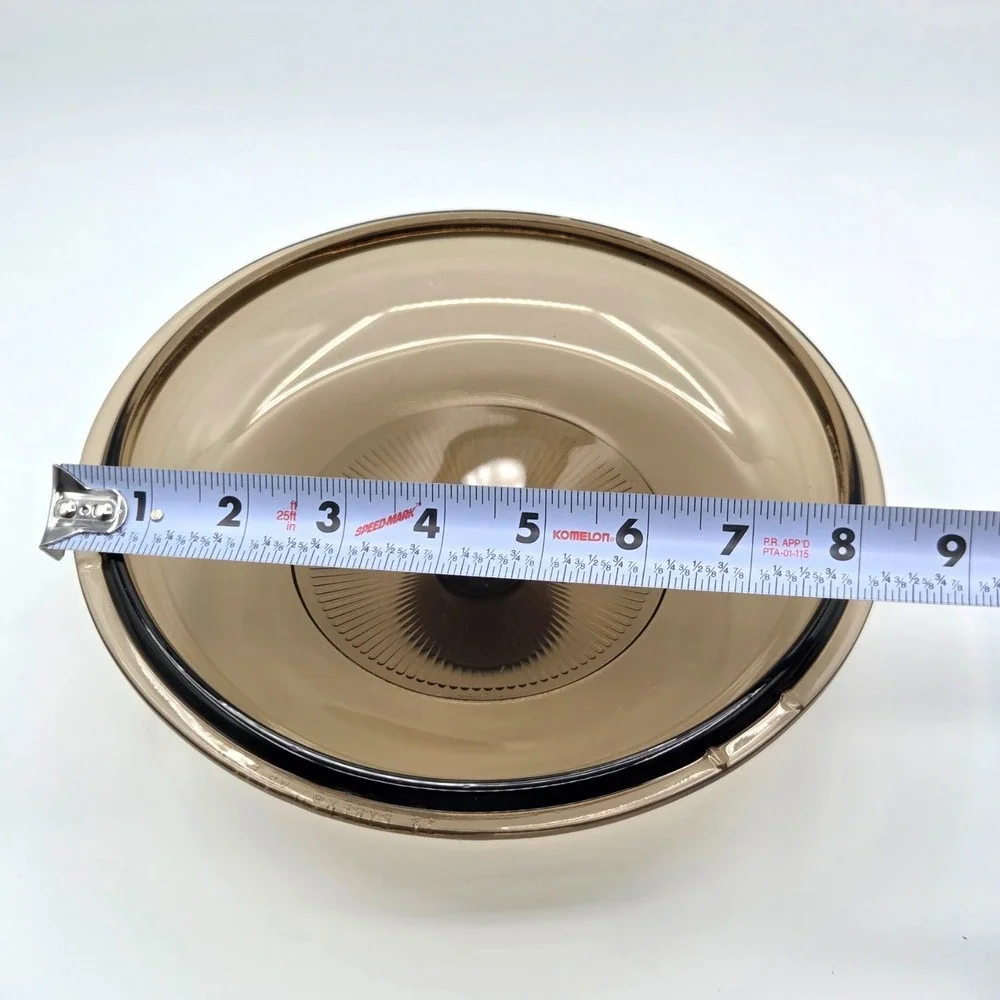 PYREX Vision Amber‎ V2.5C Corning Replacement Lid Vintage